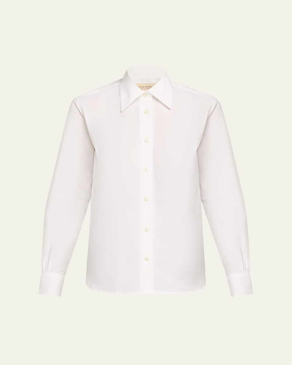 Ella Long-Sleeve Cotton Poplin Shirt